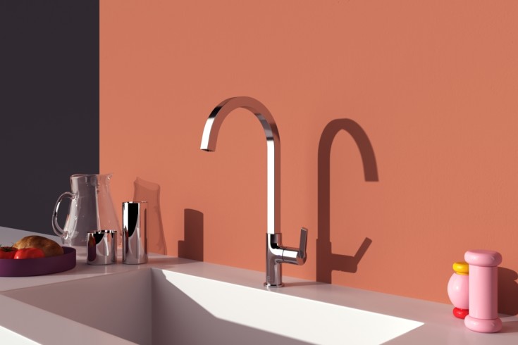 Ideal Standard Gusto køkkenarmatur, krom