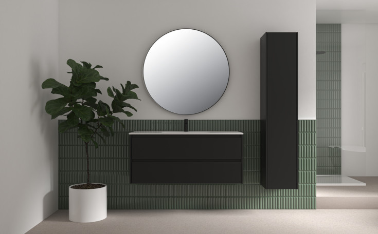 Sanibell Proline möbelpaket, 121x46,8 cm, matt svart