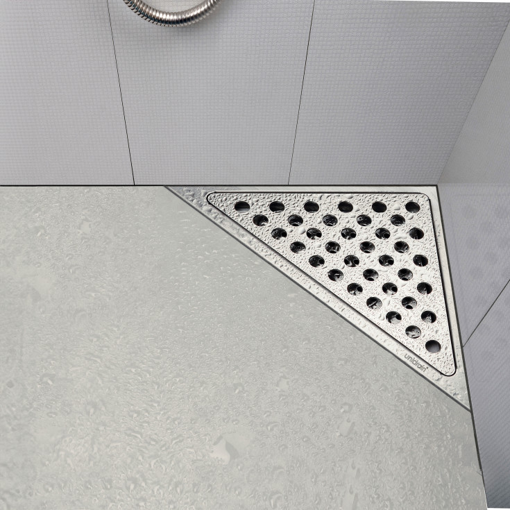 Unidrain 2601 Classic galler hörnavlopp, 200 mm, rostfritt stål