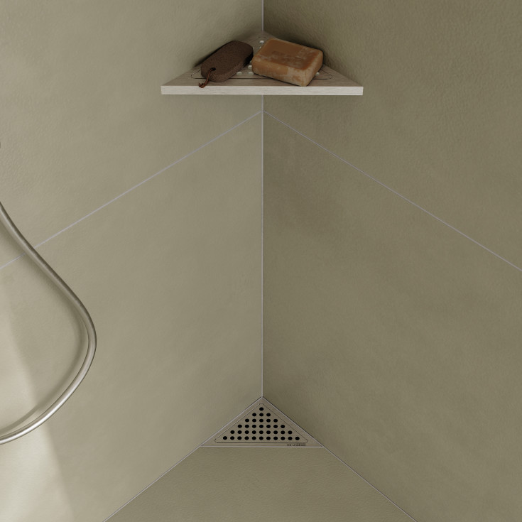 Unidrain 2601 Classic galler hörnavlopp, 200 mm, rostfritt stål