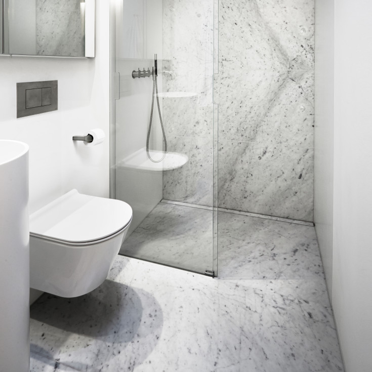 Unidrain Reframe toiletrulleholder, børstet rustfrit stål