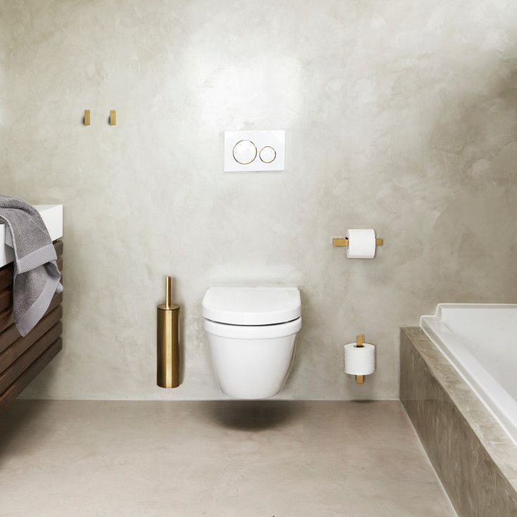 Unidrain Reframe toiletrulleholder, messing