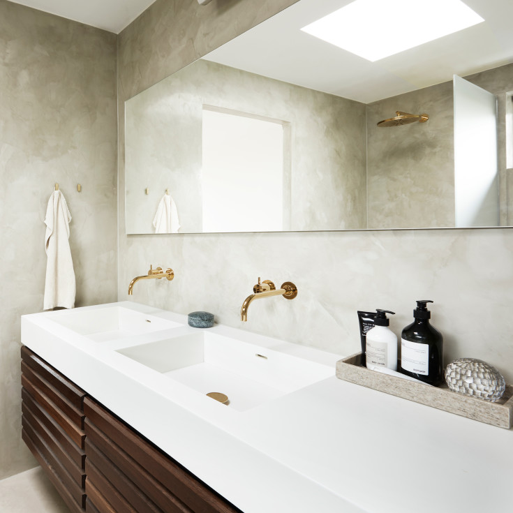 Unidrain Reframe handdukskrok, 2 st, mässing