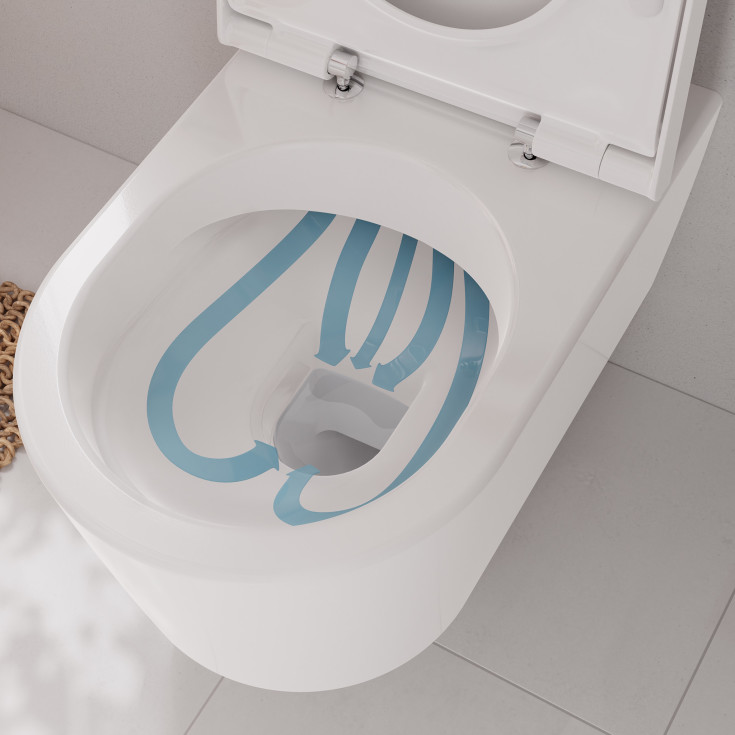 Hansgrohe EluPura S toalettsete med lokk UREA hvit