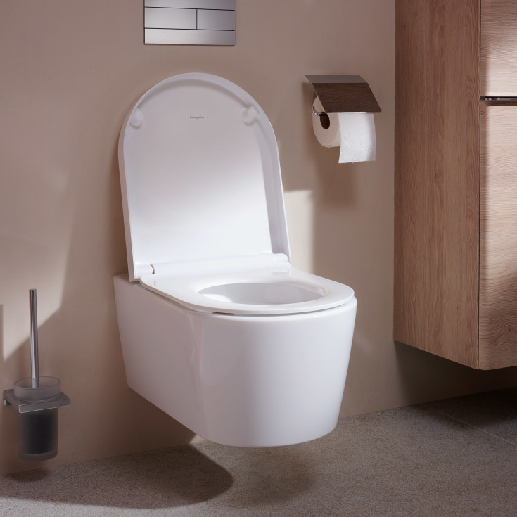 Hansgrohe EluPura S toiletbræt, soft close, aftagelig, hvid
