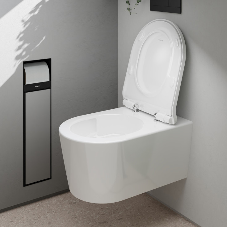 Hansgrohe EluPura S toalettsete softclose/QR m/lokk UREA hvit