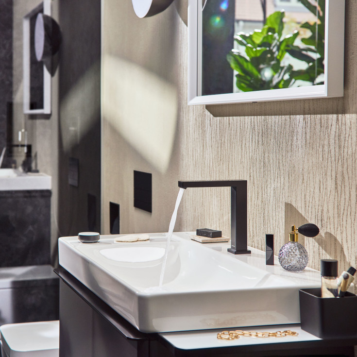 Hansgrohe Xelu Q håndvask, 80x48 cm, venstre, hvid