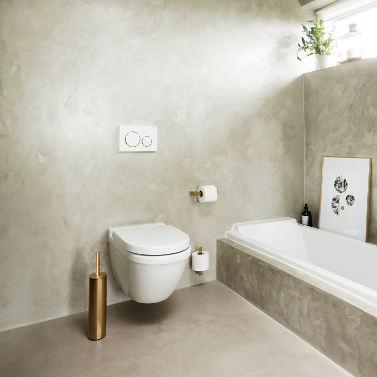 Unidrain Reframe toiletbørste, messing