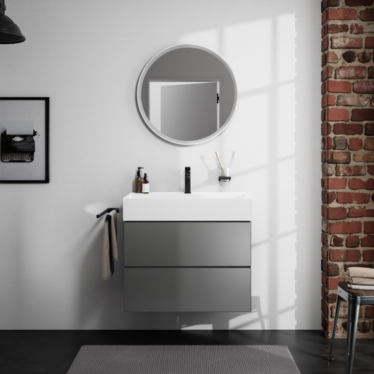 Hansgrohe Xarita S speil med lys, dimbart, touch, 70 cm, matt hvit