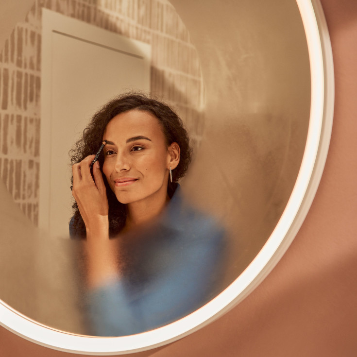 Hansgrohe Xarita S spejl med lys, sensor, dæmpbar, 70 cm, mat hvid