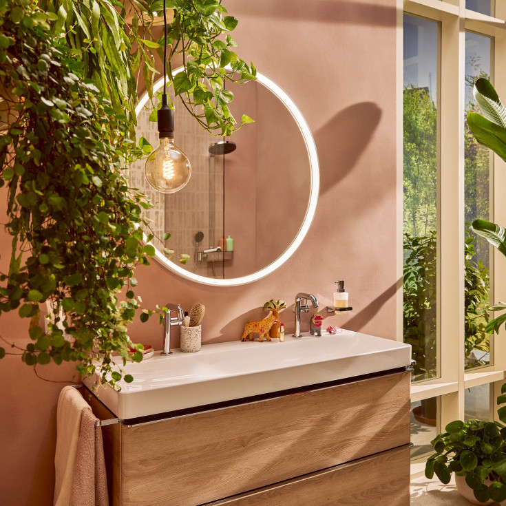 Hansgrohe Xarita S spegel med belysning, sensor, dimbar, 70, matt vit