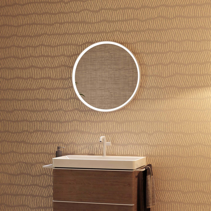 Hansgrohe Xarita S spegel med belysning, sensor, dimbar, 70, matt vit