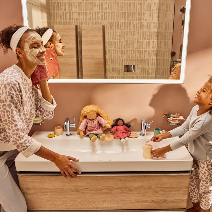 Hansgrohe Xarita E spejl med lys, sensor, dæmpbar, 100,6x70,6 cm, mat hvid