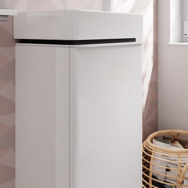 Hansgrohe Xelu Q underskab, 34x26,5 cm, venstre, hvid højglans