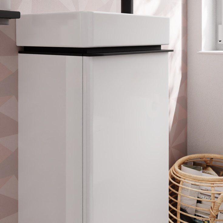 Hansgrohe Xelu Q underskab, 34x26,5 cm, venstre, hvid højglans