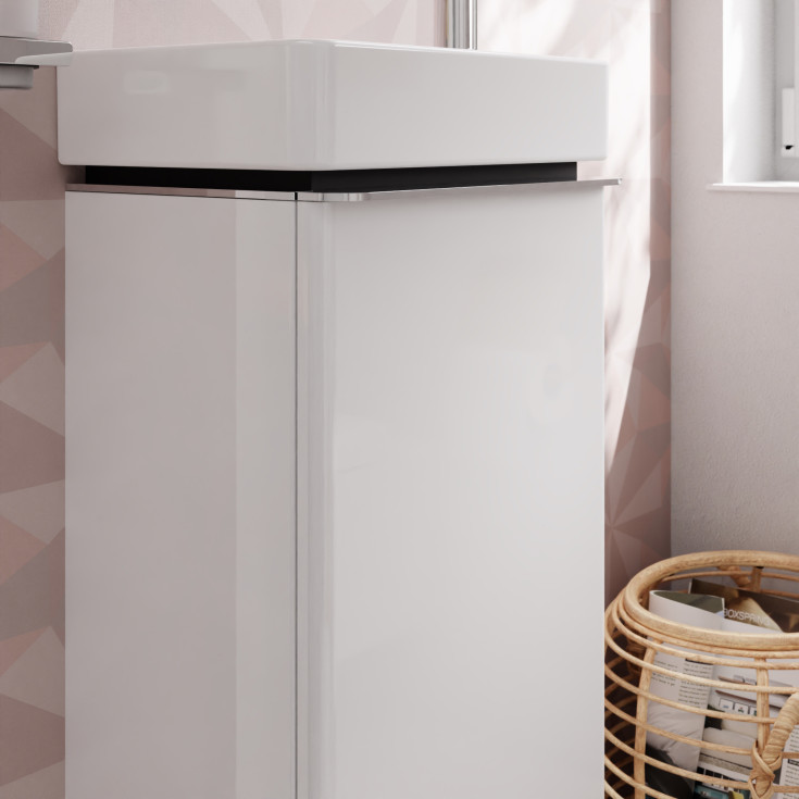 Hansgrohe Xelu Q underskab, 34x26,5 cm, venstre, hvid højglans