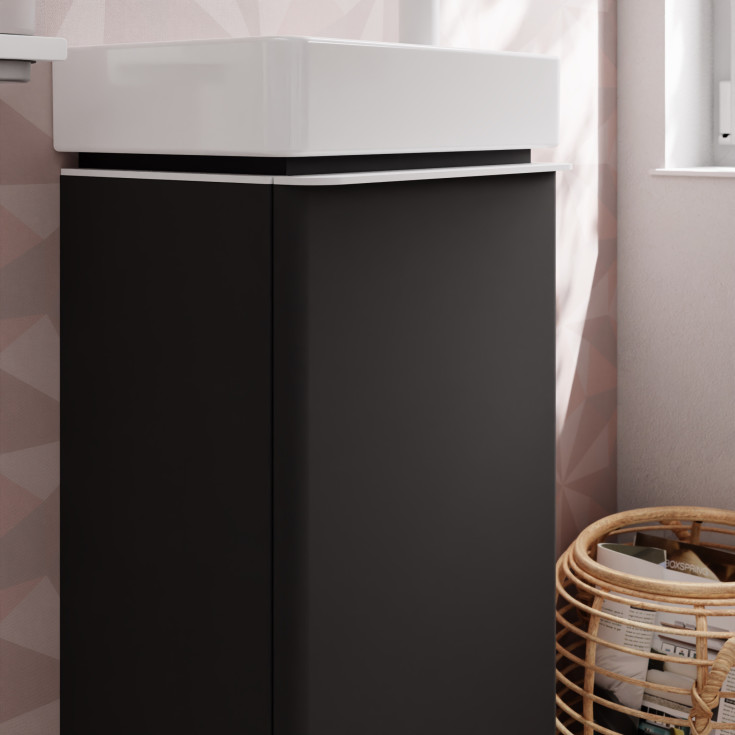 Hansgrohe Xelu Q underskab, 34x26,5 cm, venstre, mat grå