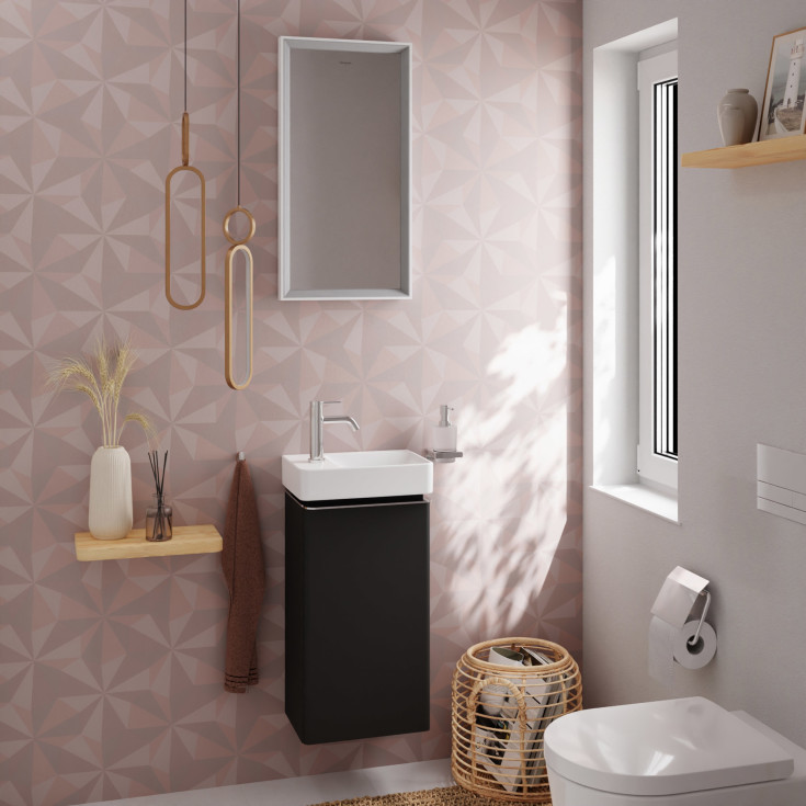 Hansgrohe Xelu Q underskab, 34x26,5 cm, venstre, mat grå