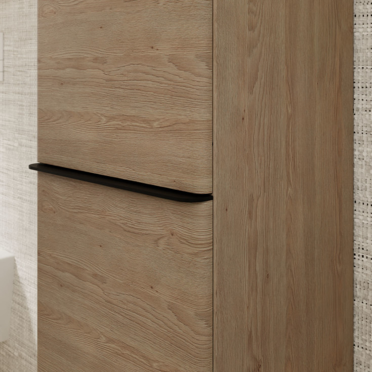 Hansgrohe Xelu Q højskab, 40x165,5 cm, venstre, eg