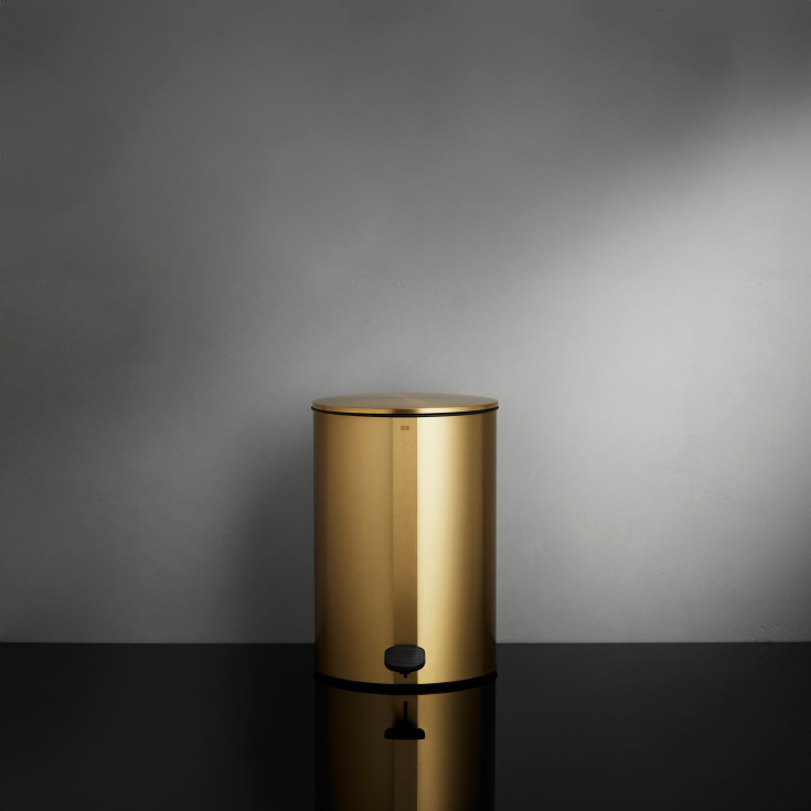 Unidrain Reframe søppelbøtte, 4 liter, messing