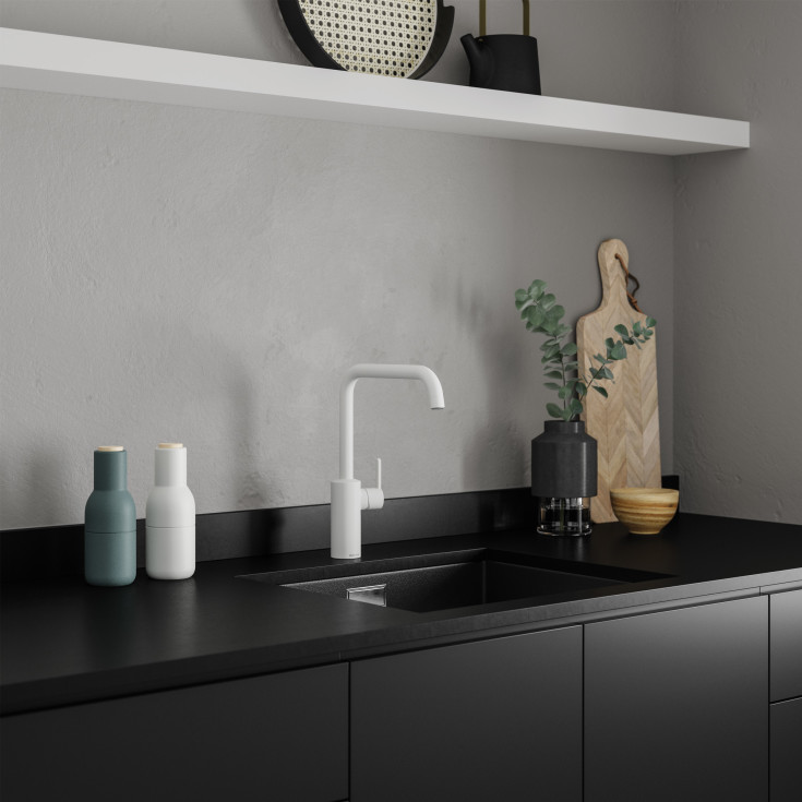 Damixa Silhouet køkkenarmatur, mat hvid