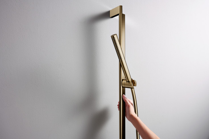 Hansgrohe Pulsify S hånddusj, vannbesparende, børstet bronse