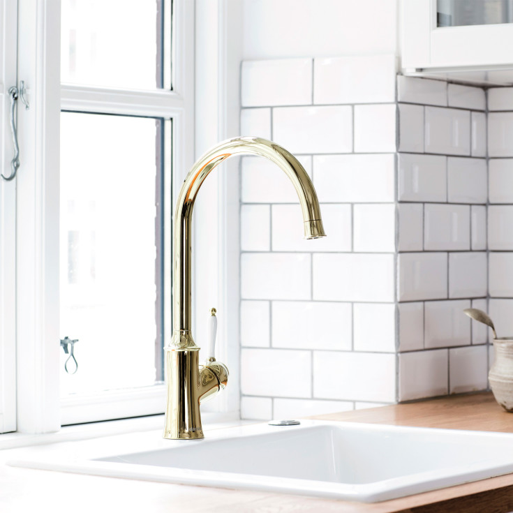 Damixa Tradition køkkenarmatur, messing