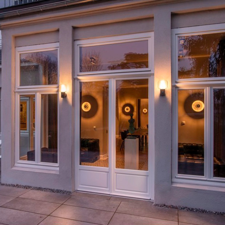 SLV Ovalisk vägglampe utomhus med sensor