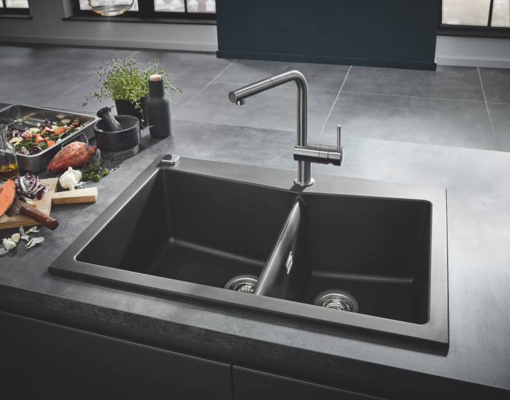 Grohe Minta köksblandare, utdragbar pip, stål