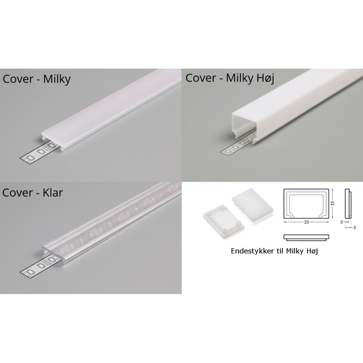 All-Light LED skinne, påbyg, hvid