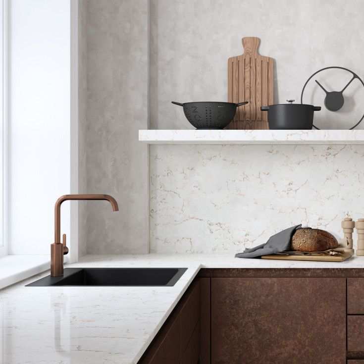 Damixa Silhouet køkkenarmatur, børstet kobber