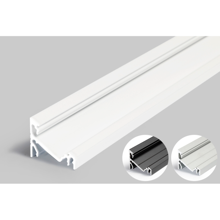 All-Light LED skinne, vinklet, hvid