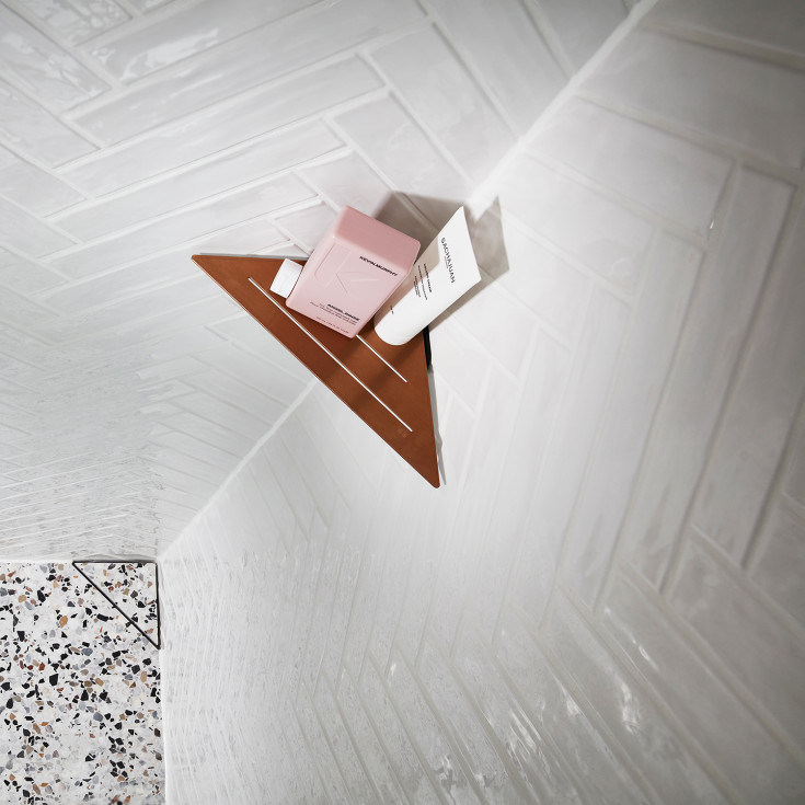 Unidrain Reframe brusehylde, kobber