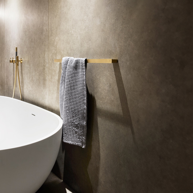 Unidrain Reframe håndklædestang, 60,5 cm, messing