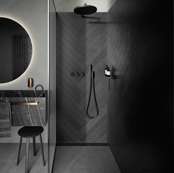 Unidrain Reframe håndklædestang, 60,5 cm, kobber