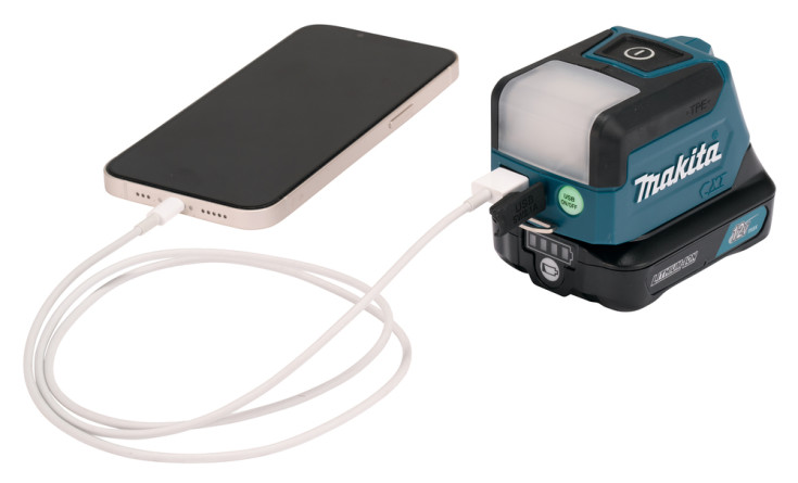 Makita LED-lampe ML107, 12V,150/200 lumen, USB-adapter