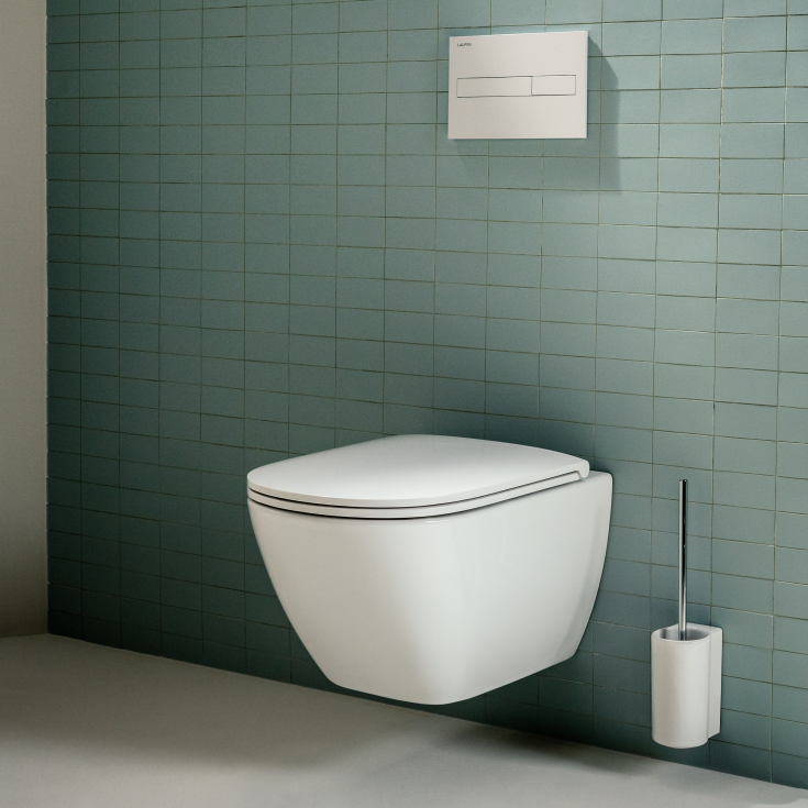 Laufen Lua Slim toalettsits, soft close, snabbfäste, vit