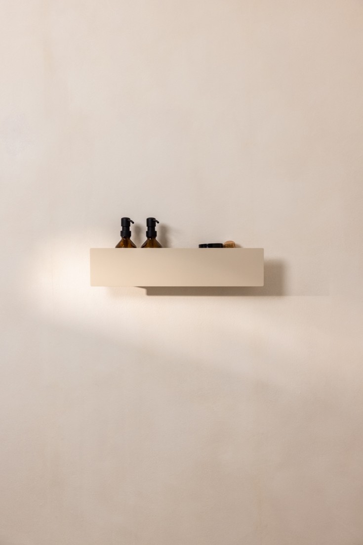 Metallbude Shea dusjhylle, beige