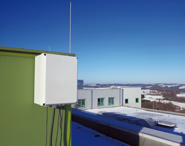 Kasse Geos-L 3030-18-O, 300 x 300 x 180 mm, grå