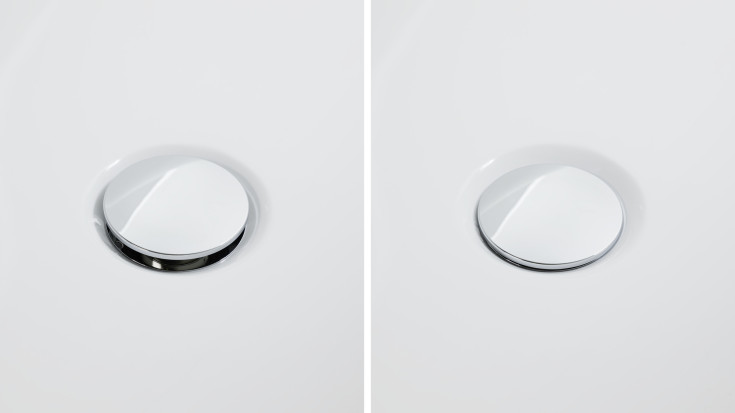 Duravit Quadroval avlopps- och överloppssats, 70 cm, krom