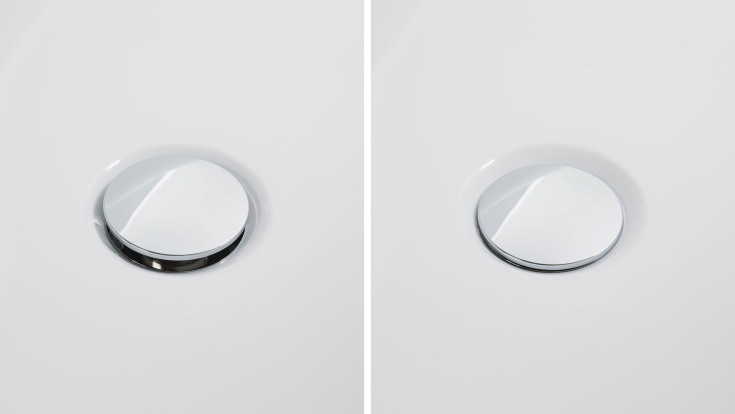 Duravit Quadroval avlopps- och överloppssats, krom