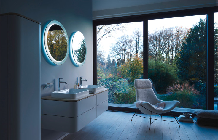 Duravit Happy D.2 bänkskiva, 160x55 cm, matt vit