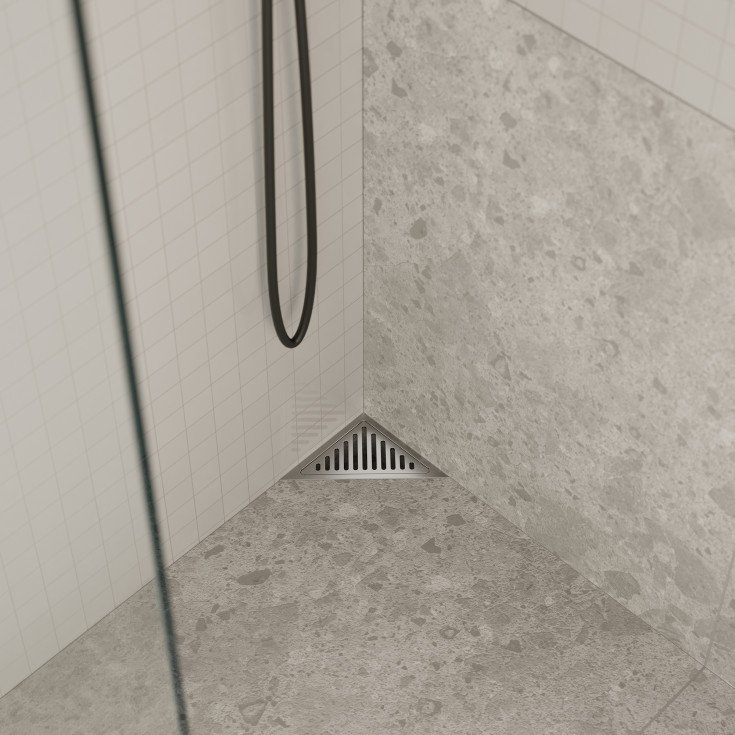 Unidrain komplett hörnbrunn, för 8 mm klinker