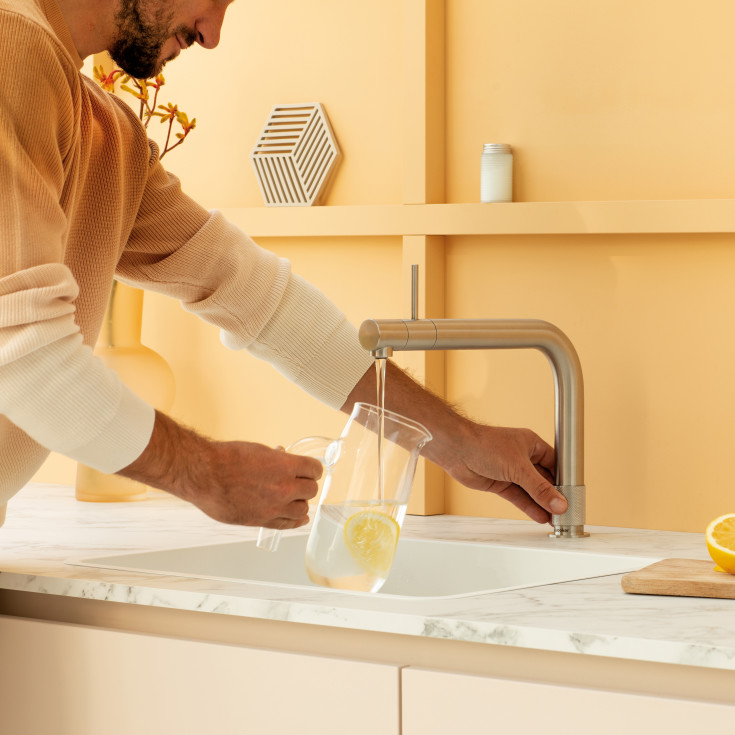 Quooker Front kjøkkenkran, med PRO3 beholder, stål