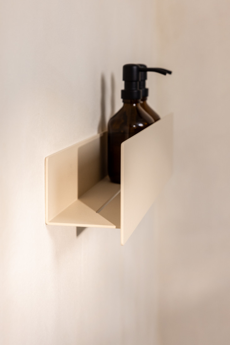 Metallbude Shea brusehylde, beige