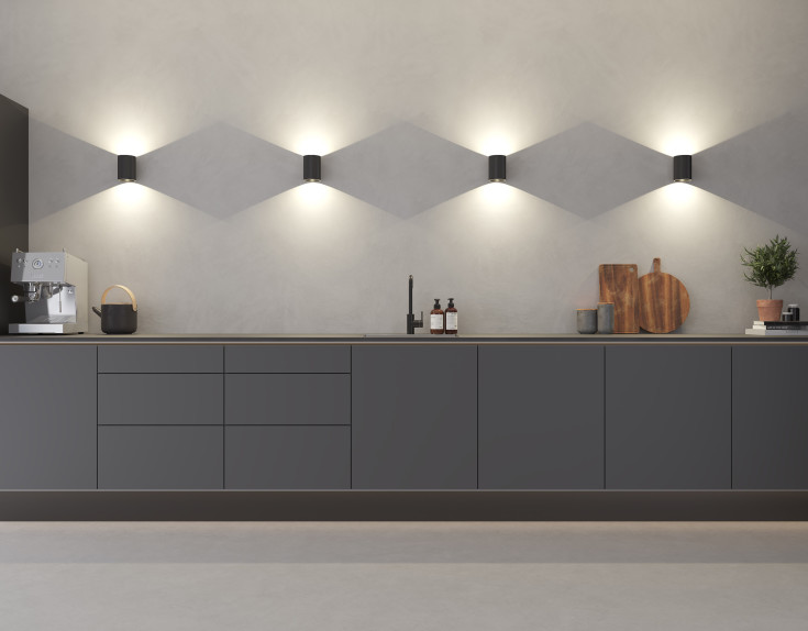 Loevschall Sekvens vegglampe, svart