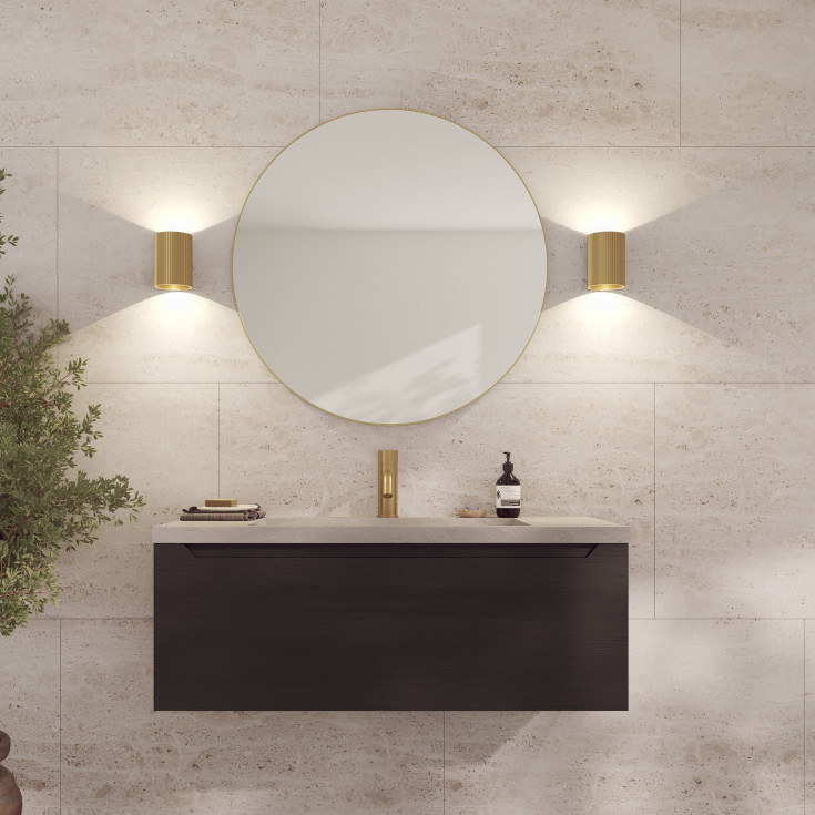 Loevschall Sekvens vegglampe, messing