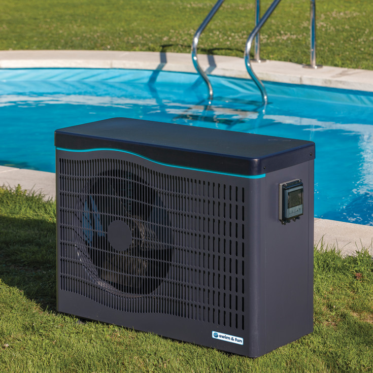 Swim & Fun Heatpump 9  inverter varmepumpe, wifi, 9 kW