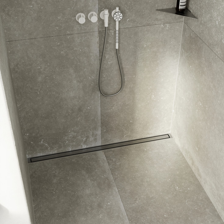 Unidrain HighLine Colour Panel rist, 700 mm, polert rustfritt stål