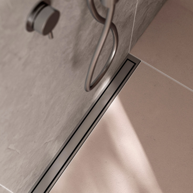 Unidrain HighLine Colour Panel rist, 700 mm, polert rustfritt stål